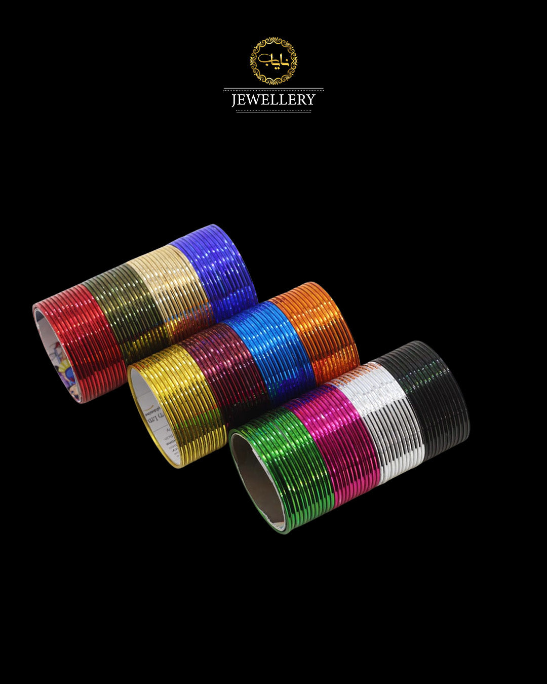 Rainbow Metal 12 colors Bangles set (12x12) BL-500