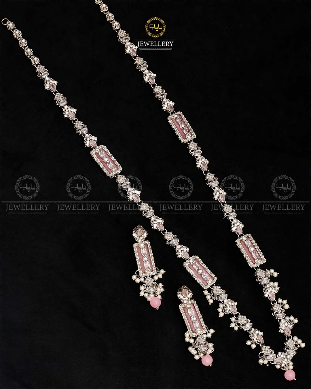 Turkish Long Mala set-2566-Silver Nayab Jewellery