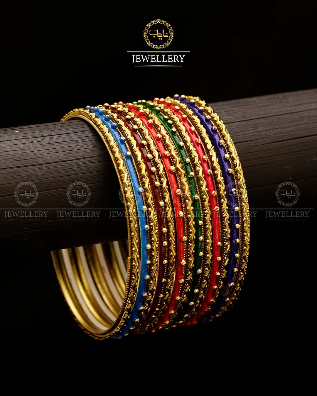 Multi Colors Bangles set Silver-2815
