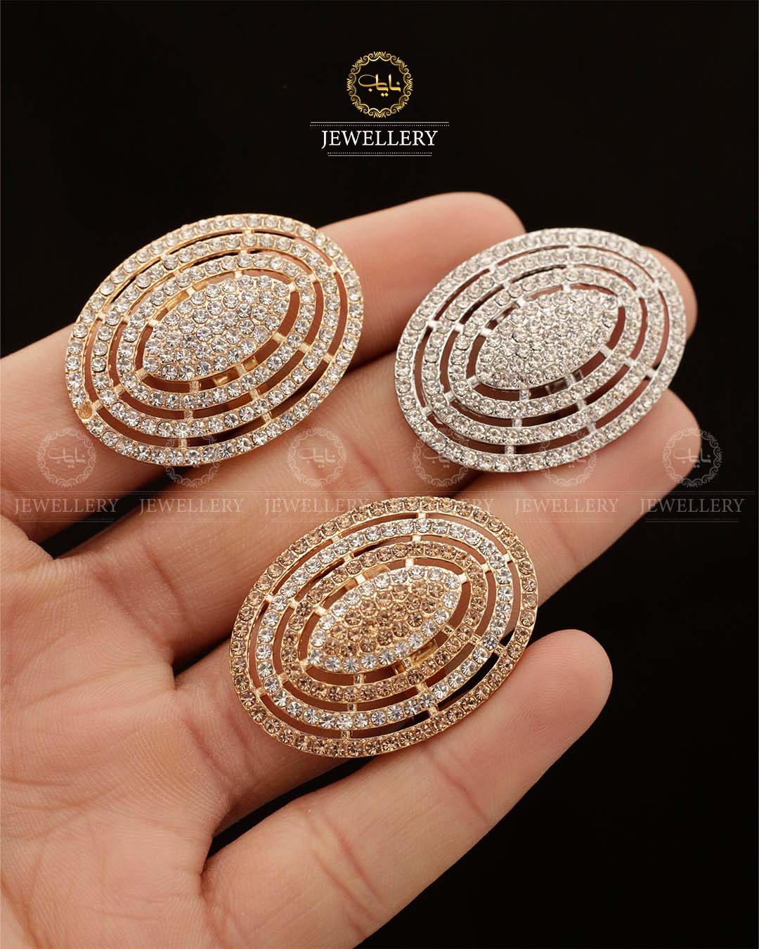 Stylish Oval adjustable Ring R-401