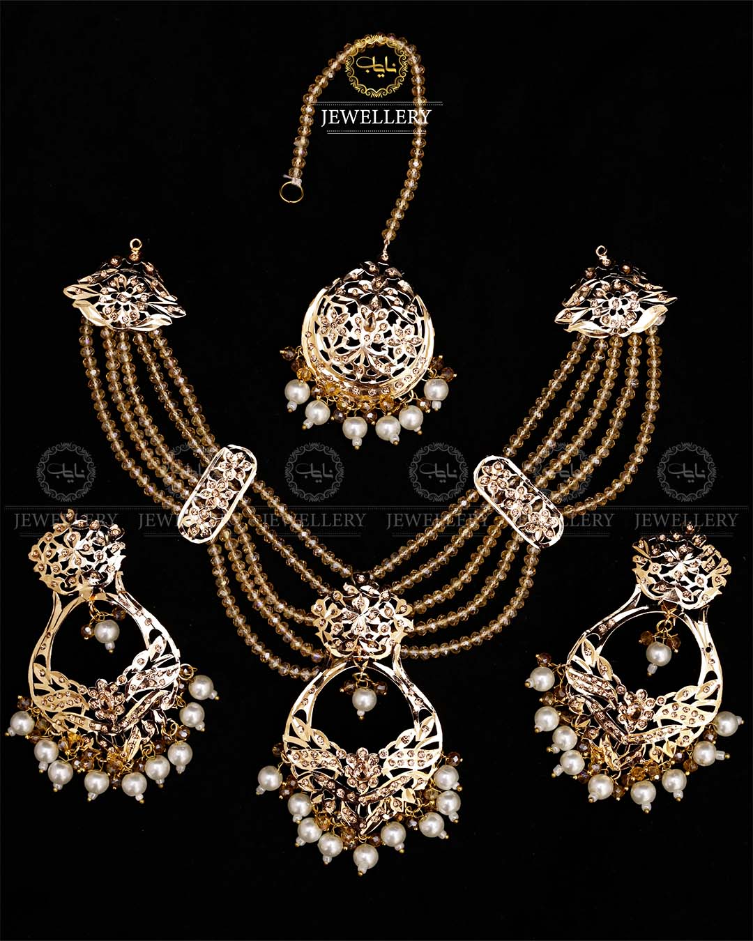 Gold plated Hyedrabadi Chokar set-2747 Nayab Jewellery