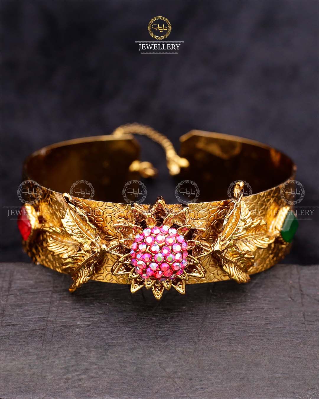 Turkish Stone Openable bangle (Each)-2627 Nayab Jewellery