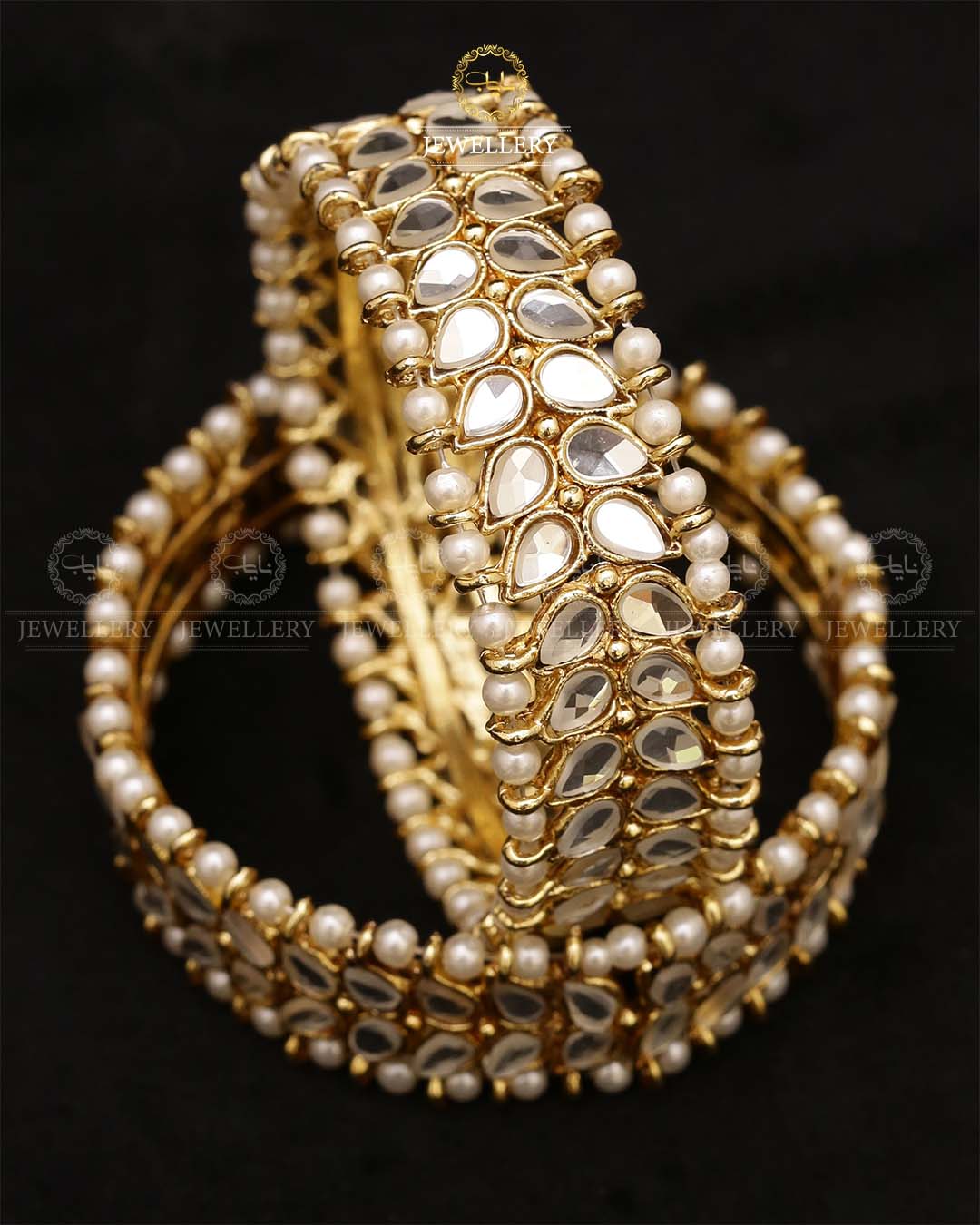 Ayesha Traditional Kundan Bangles (pair) -2690 Nayab Jewellery
