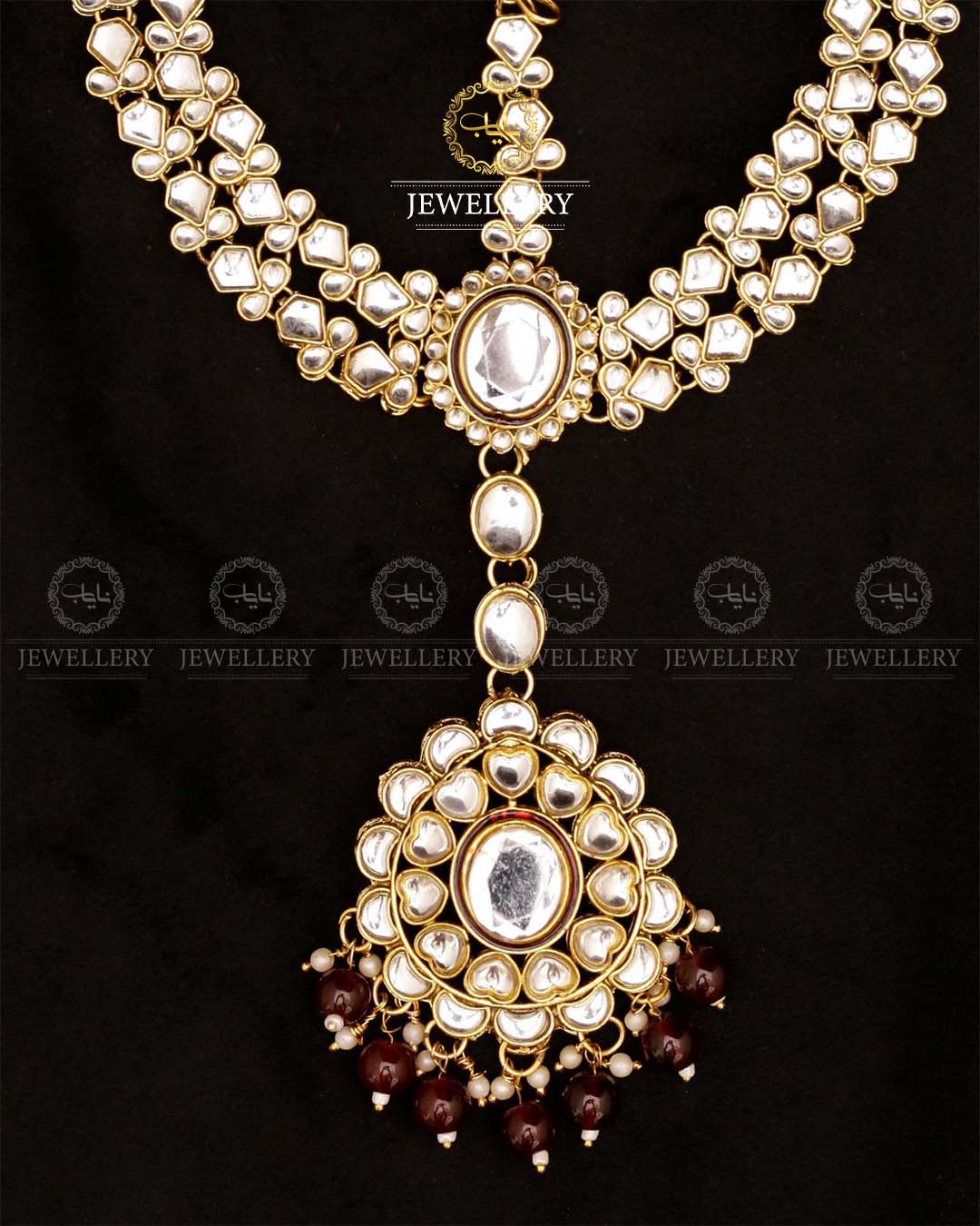 Indian Uncut Kundan 7 pcs Birdal Set-2720 Nayab Jewellery