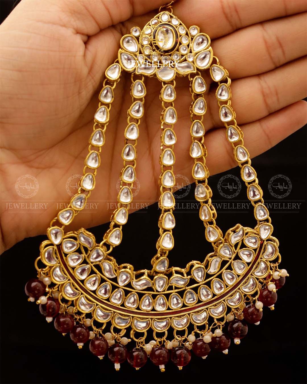 Indian Uncut Kundan 7 pcs Birdal Set-2720 Nayab Jewellery