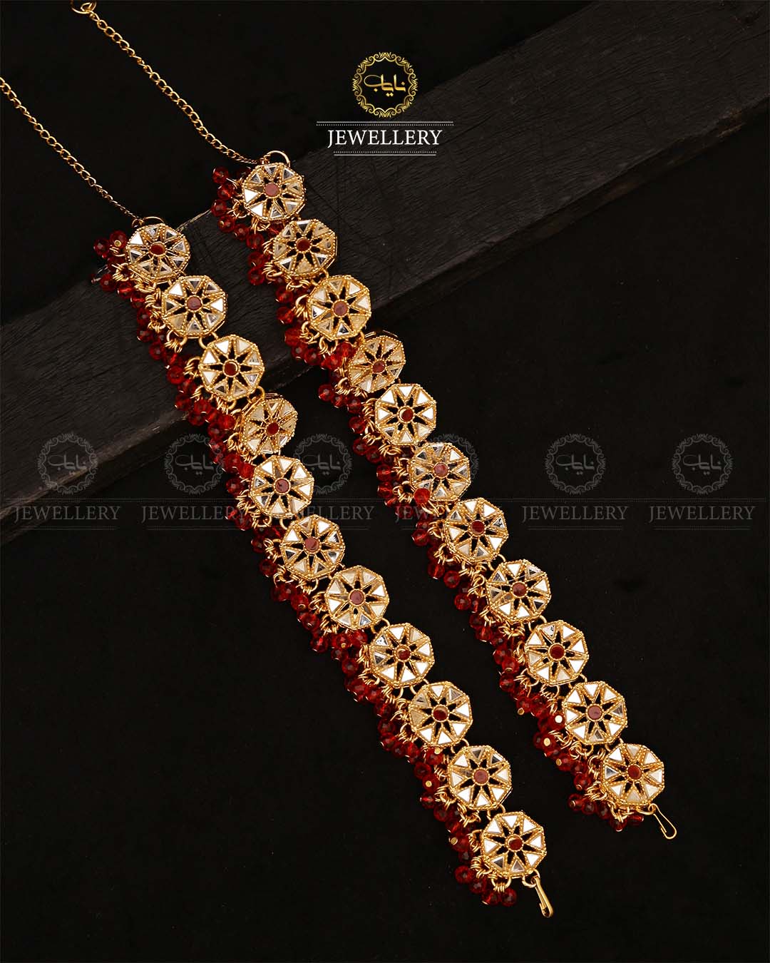 Fareeha Kundan Anklet Pazaib (pair)-2663 Nayab Jewellery
