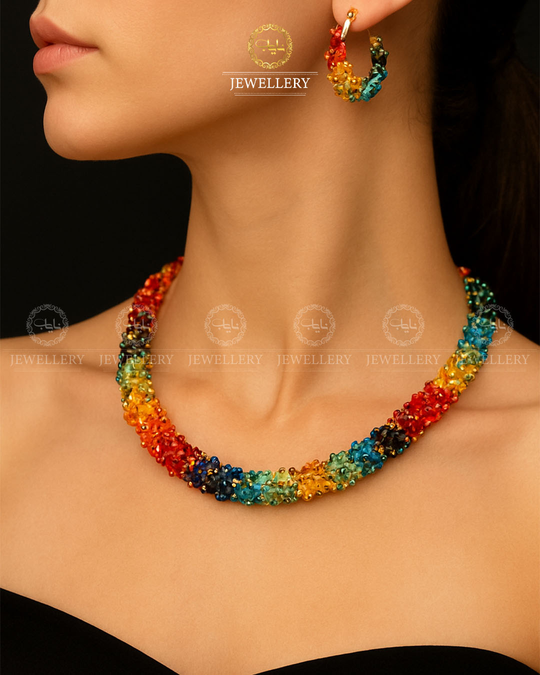 Hand made Gajra Necklace with Baali-2733 Nayab Jewellery