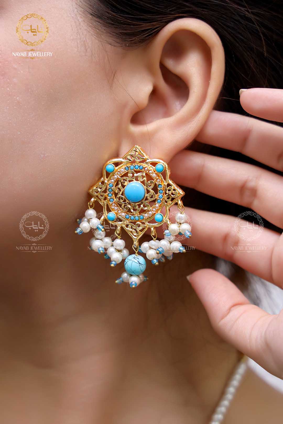 Traditional Hyedrabadi Mala Set with Earring NJ-1170