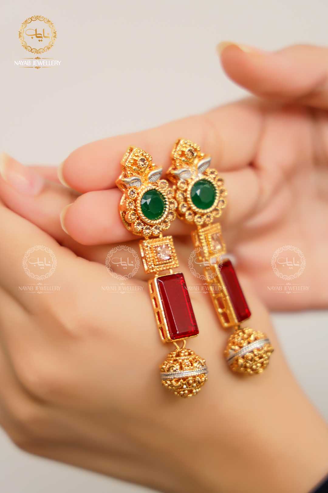 Trendy Bridal Egyptian Mala with Earring NJ-1166