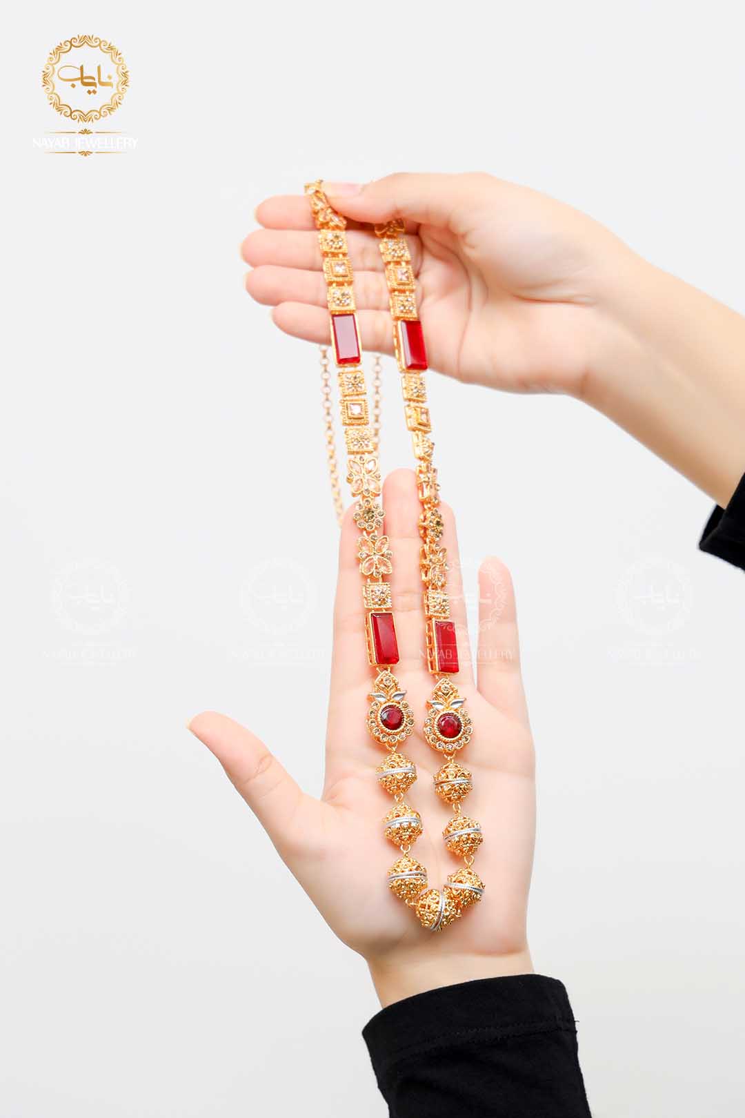 Trendy Bridal Egyptian Mala with Earring NJ-1166