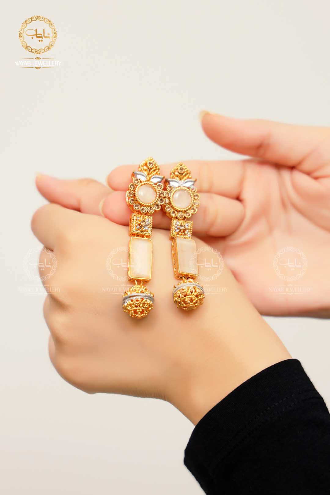 Trendy Bridal Egyptian Mala with Earring NJ-1166