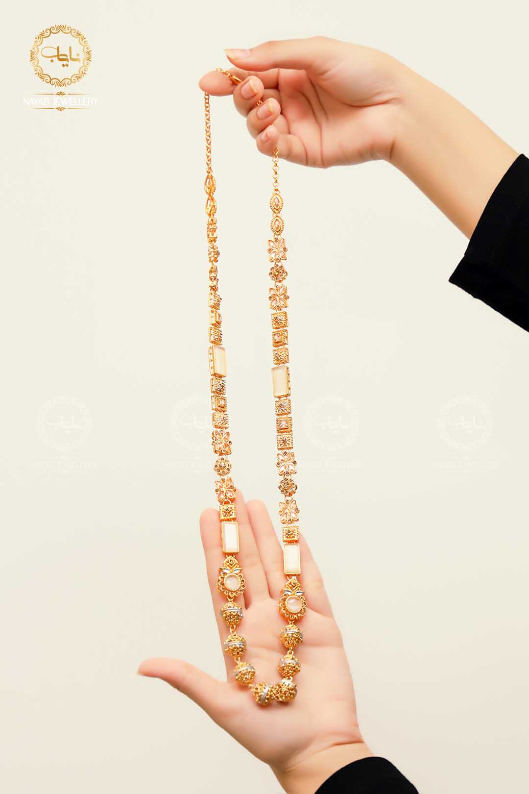 Trendy Bridal Egyptian Mala with Earring NJ-1166