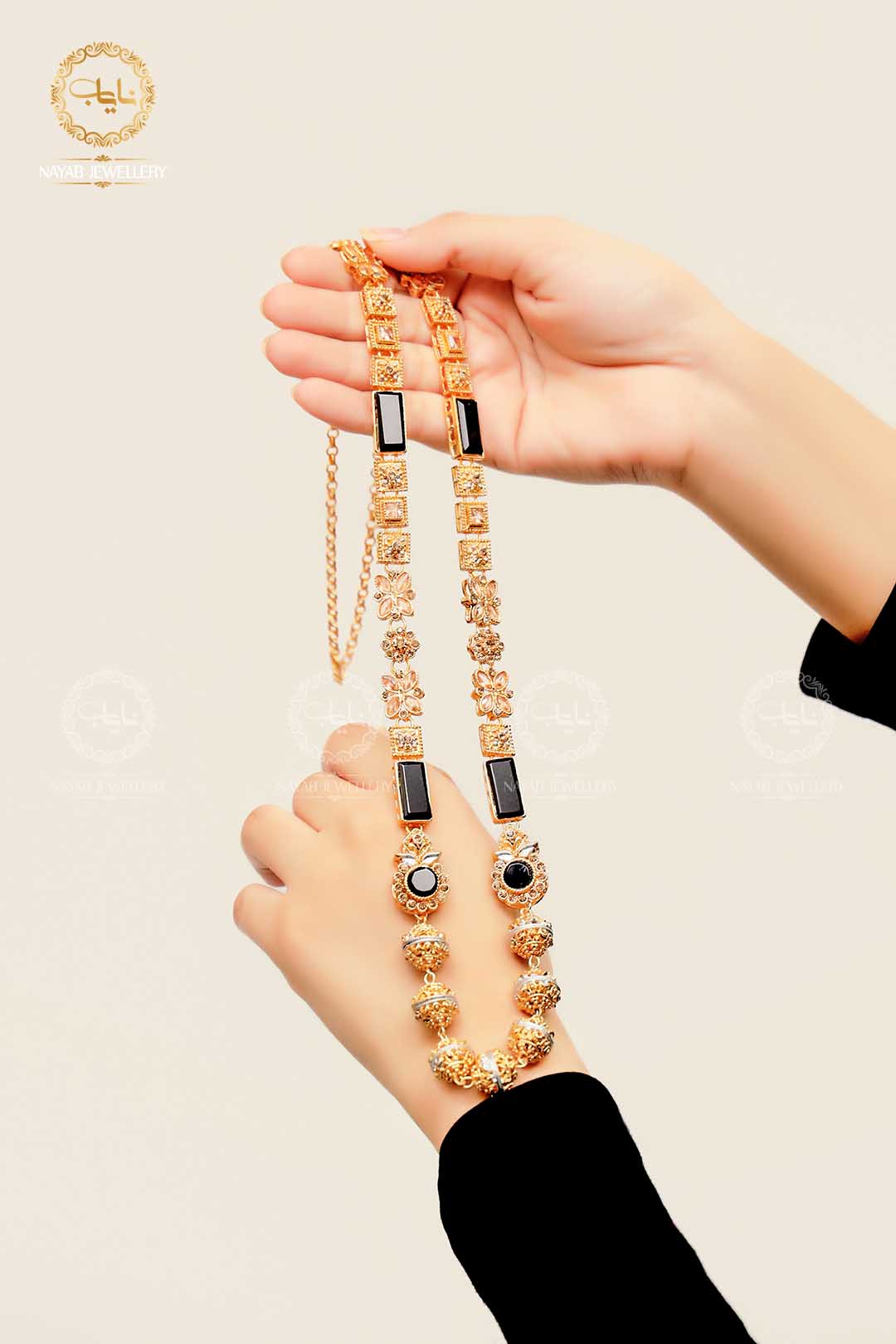Trendy Bridal Egyptian Mala with Earring NJ-1166