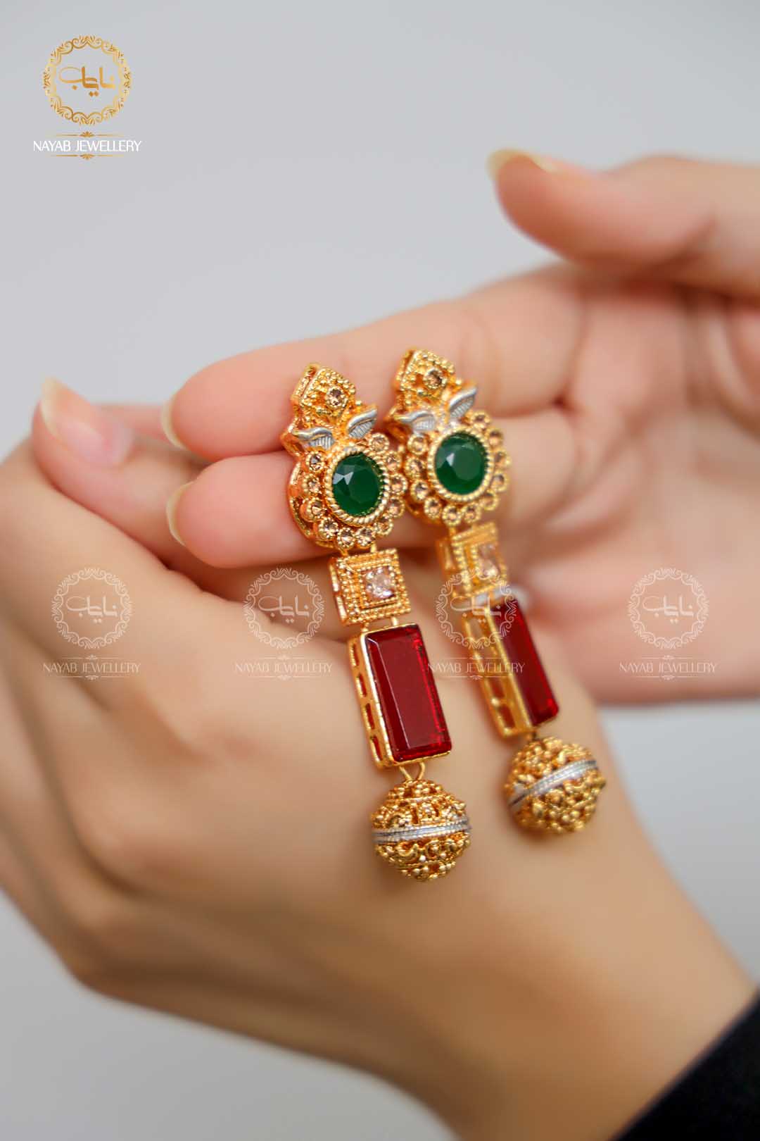 Trendy Bridal Egyptian Mala with Earring NJ-1166