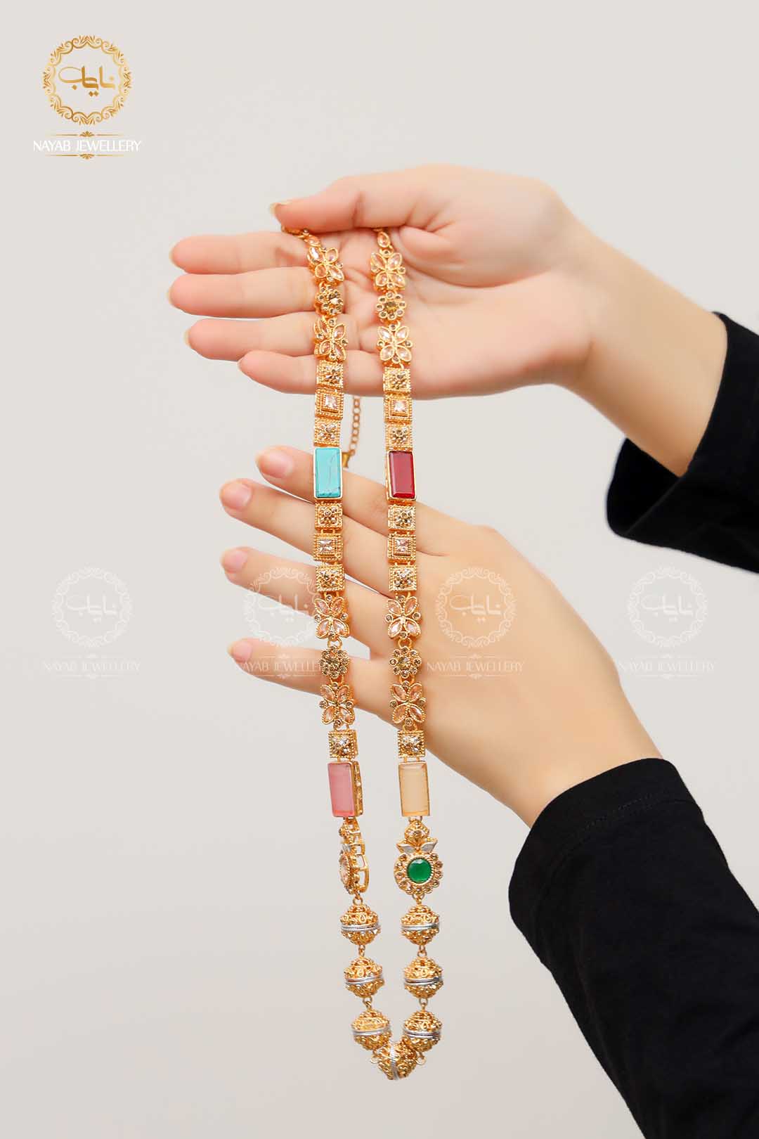Trendy Bridal Egyptian Mala with Earring NJ-1166
