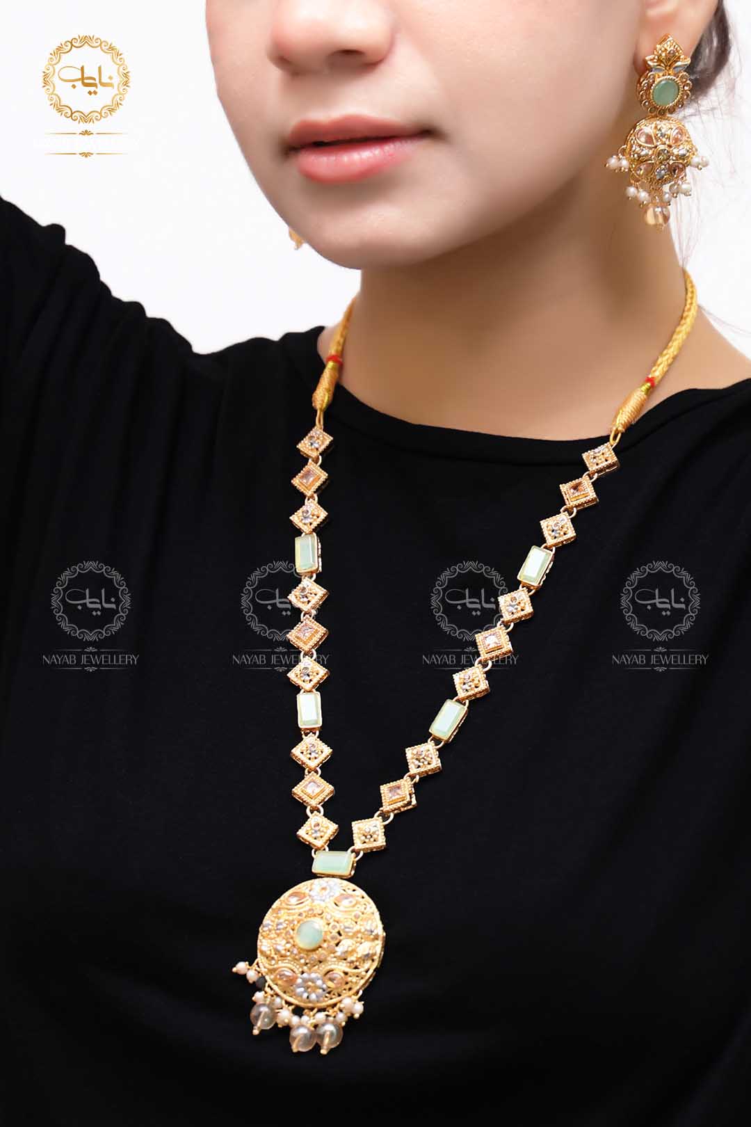 Latest Style Egyptian Mala With Earring NJ-1503