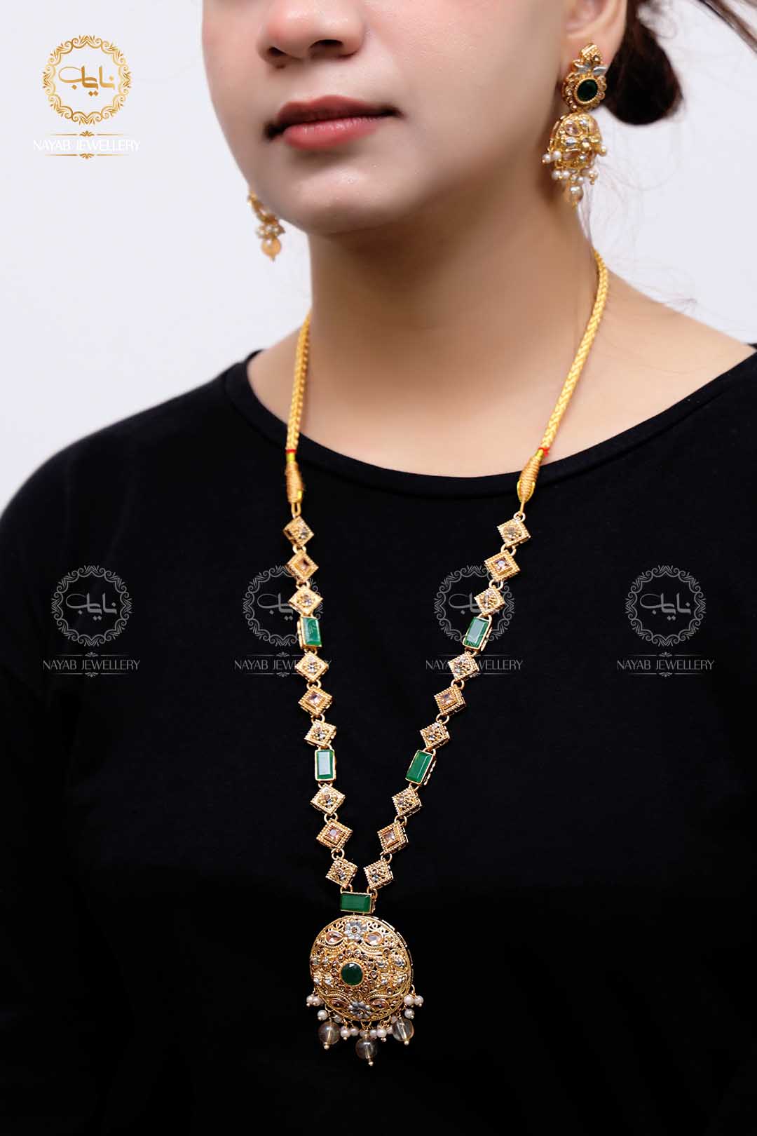 Latest Style Egyptian Mala With Earring NJ-1503