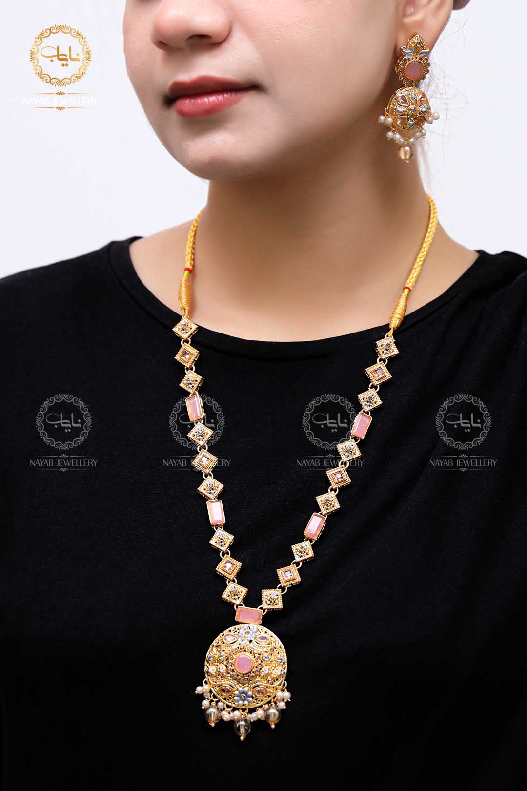 Latest Style Egyptian Mala With Earring NJ-1503