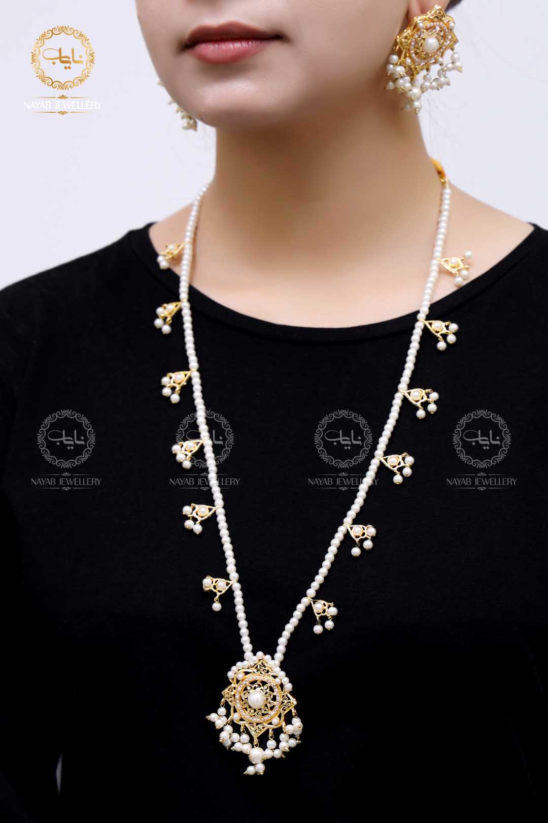 Traditional Hyedrabadi Mala Set with Earring NJ-1170
