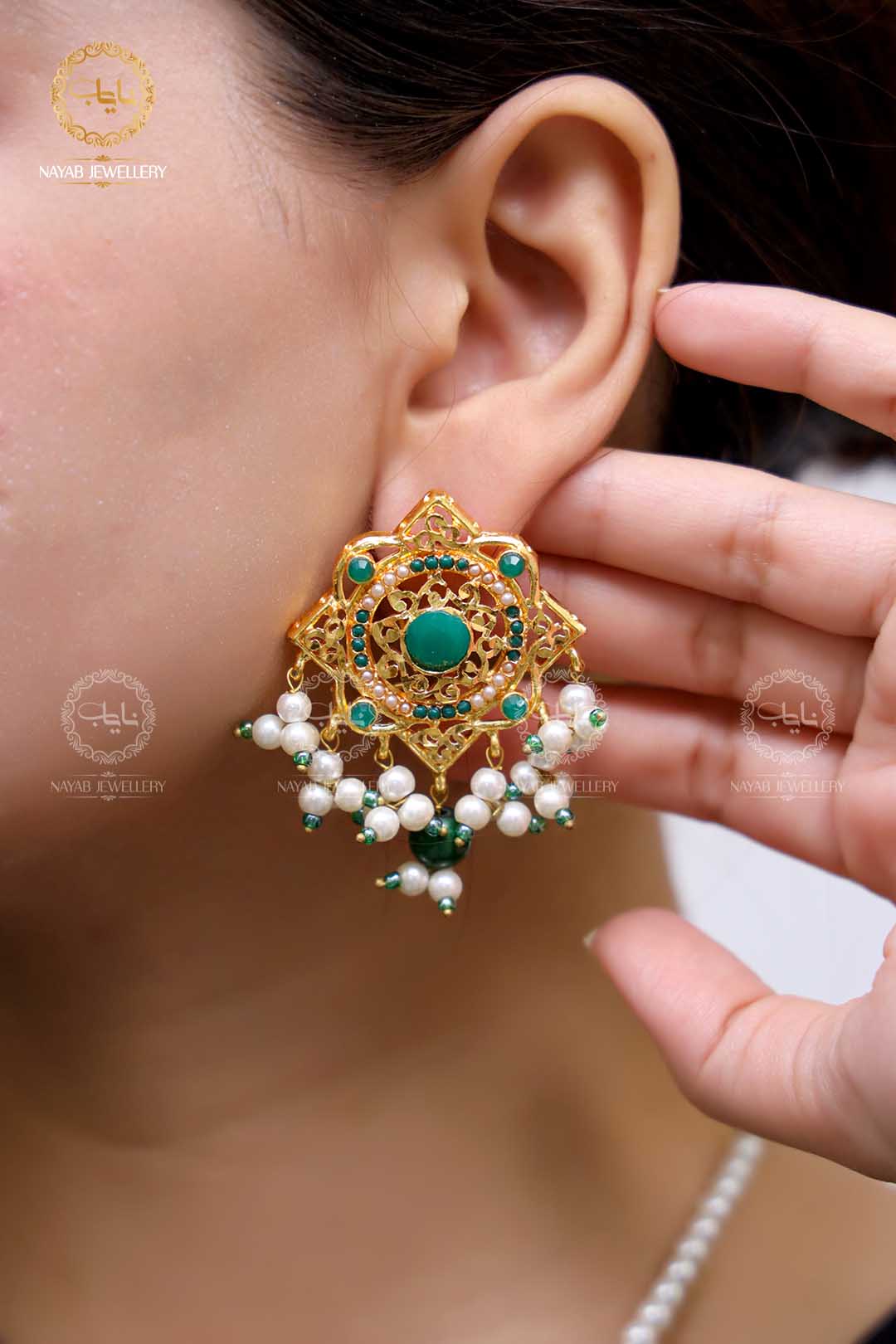 Traditional Hyedrabadi Mala Set with Earring NJ-1170