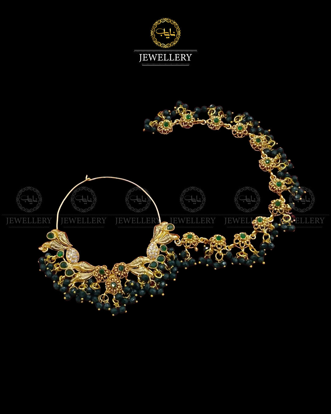 Designer Bridal Nose Ring (Nath)-2837