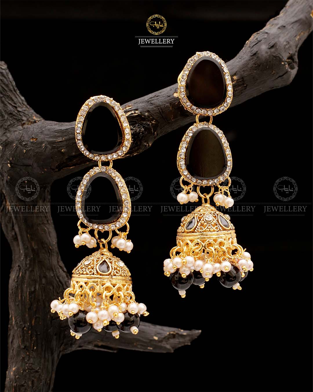 Shahi Long Jhumka-2563-Golden Nayab Jewellery