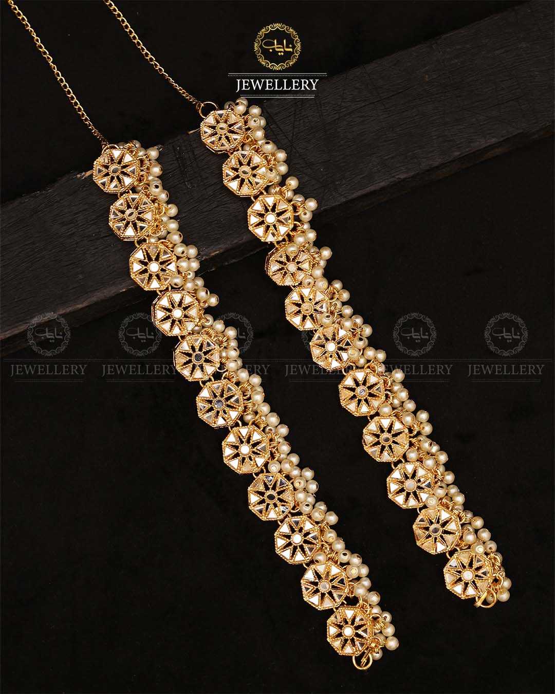 Fareeha Kundan Anklet Pazaib (pair)-2663 Nayab Jewellery