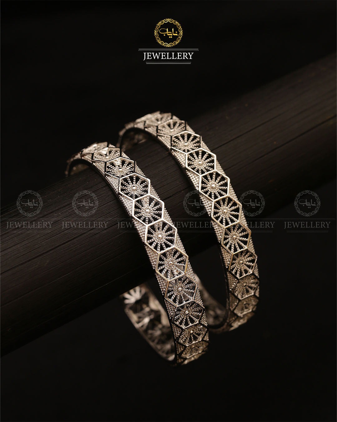 China Gold Bangles (pair)-2676 Nayab Jewellery