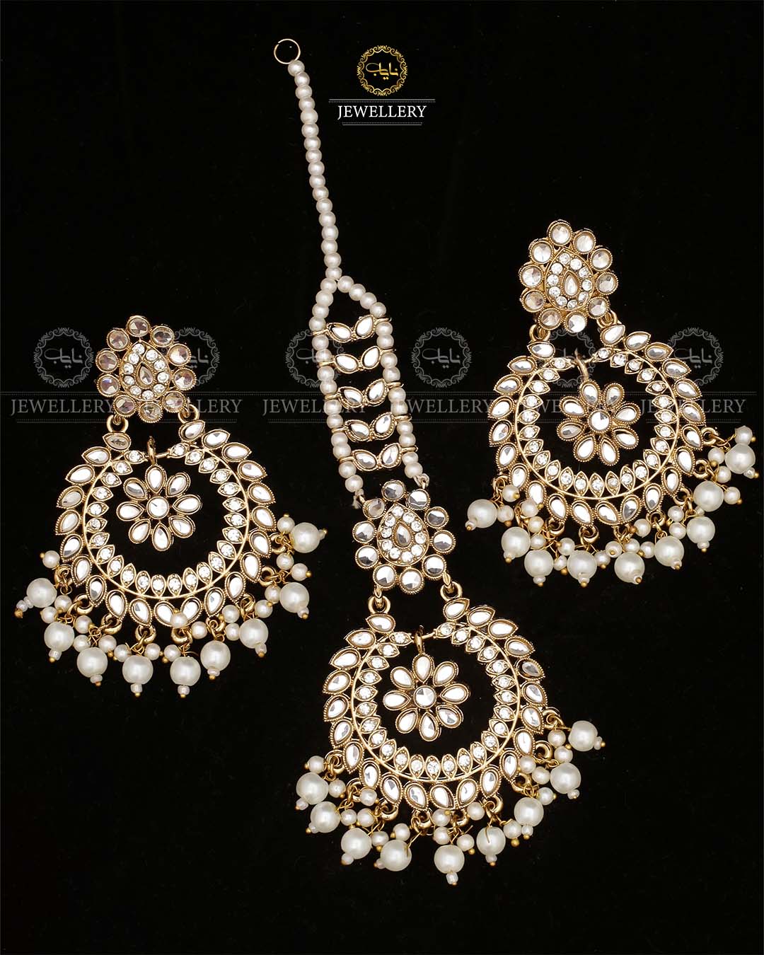 Kundan Baali Tika set-2511 Nayab Jewellery
