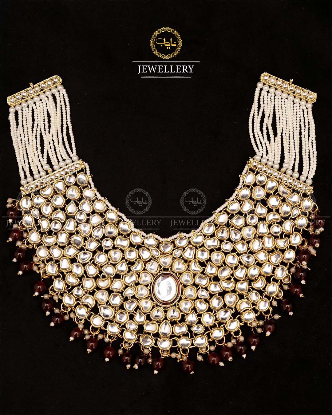 Indian Uncut Kundan 7 pcs Birdal Set-2720 Nayab Jewellery