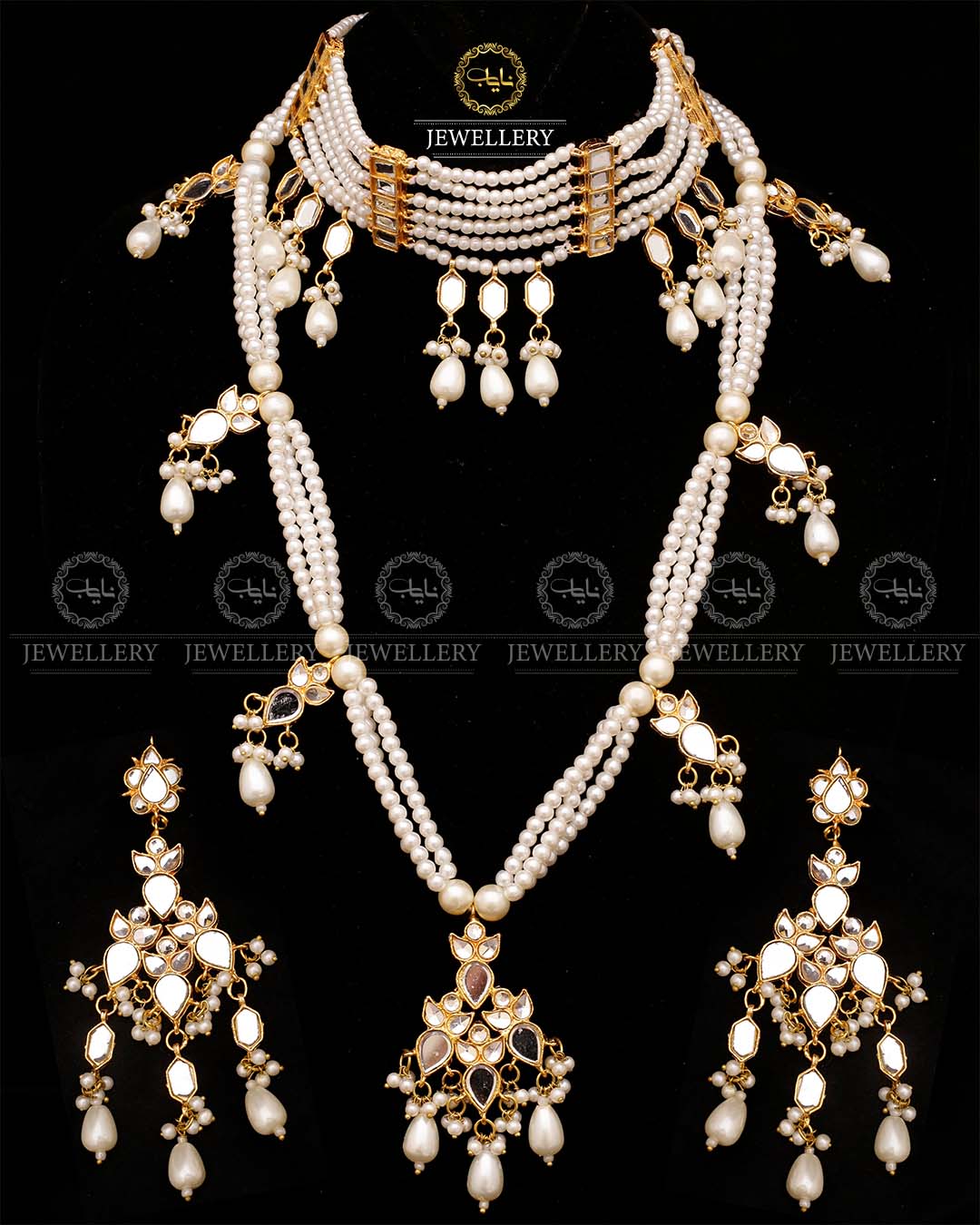 Kundan 5 pcs Combo set -2604 Nayab Jewellery