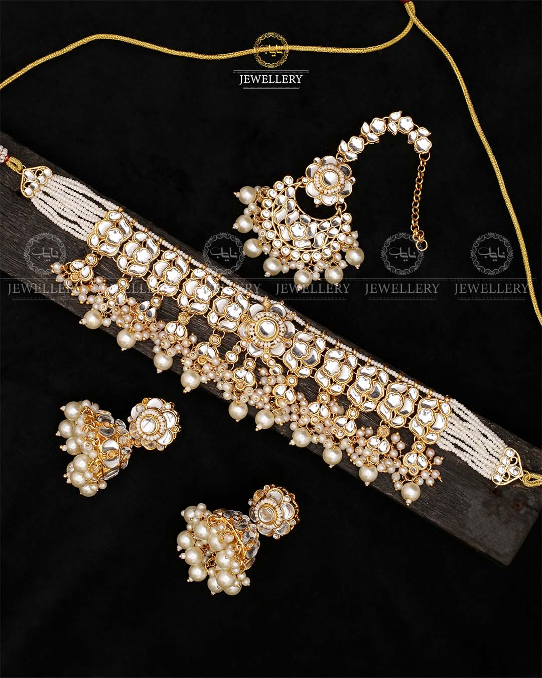 Indian Dubbi kundan Chokar set-2538 Nayab Jewellery