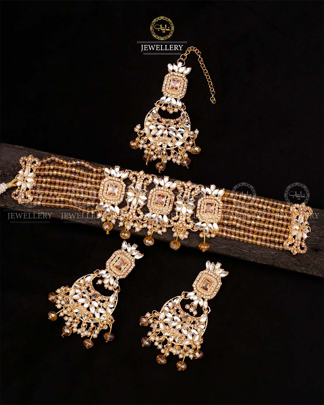Kundan chokar Necklace set-2626 Nayab Jewellery