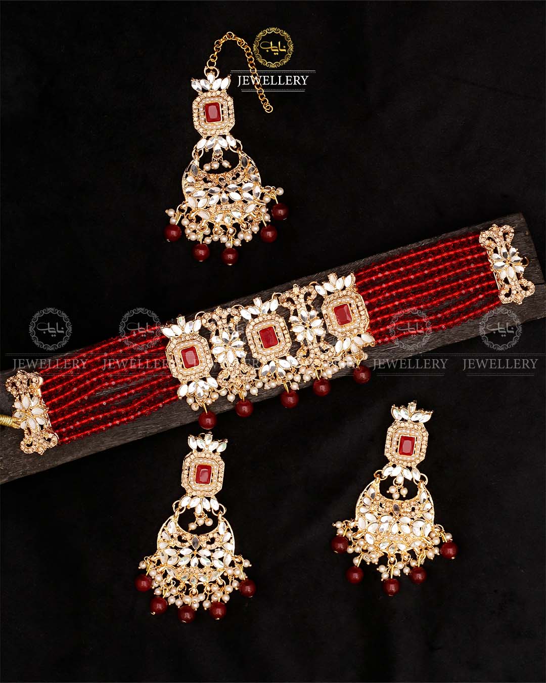Kundan chokar Necklace set-2626 Nayab Jewellery