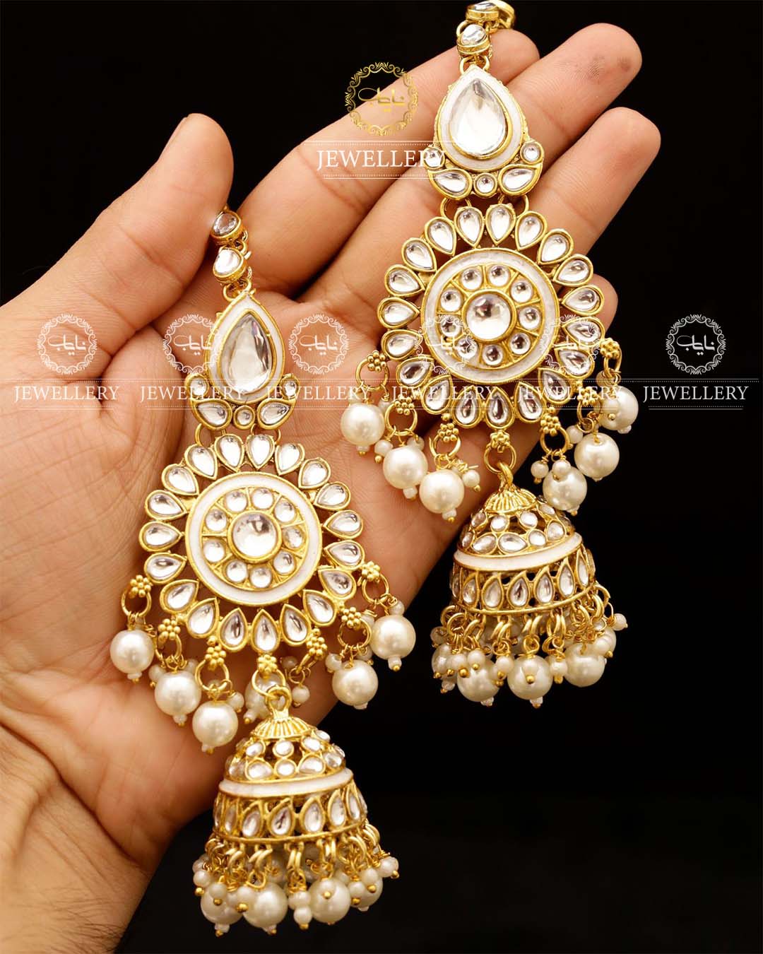 Indian Dubi Kundan 7 pcs Birdal Set-2719 Nayab Jewellery