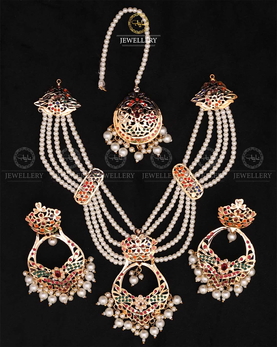 Gold plated Hyedrabadi Chokar set-2747 Nayab Jewellery