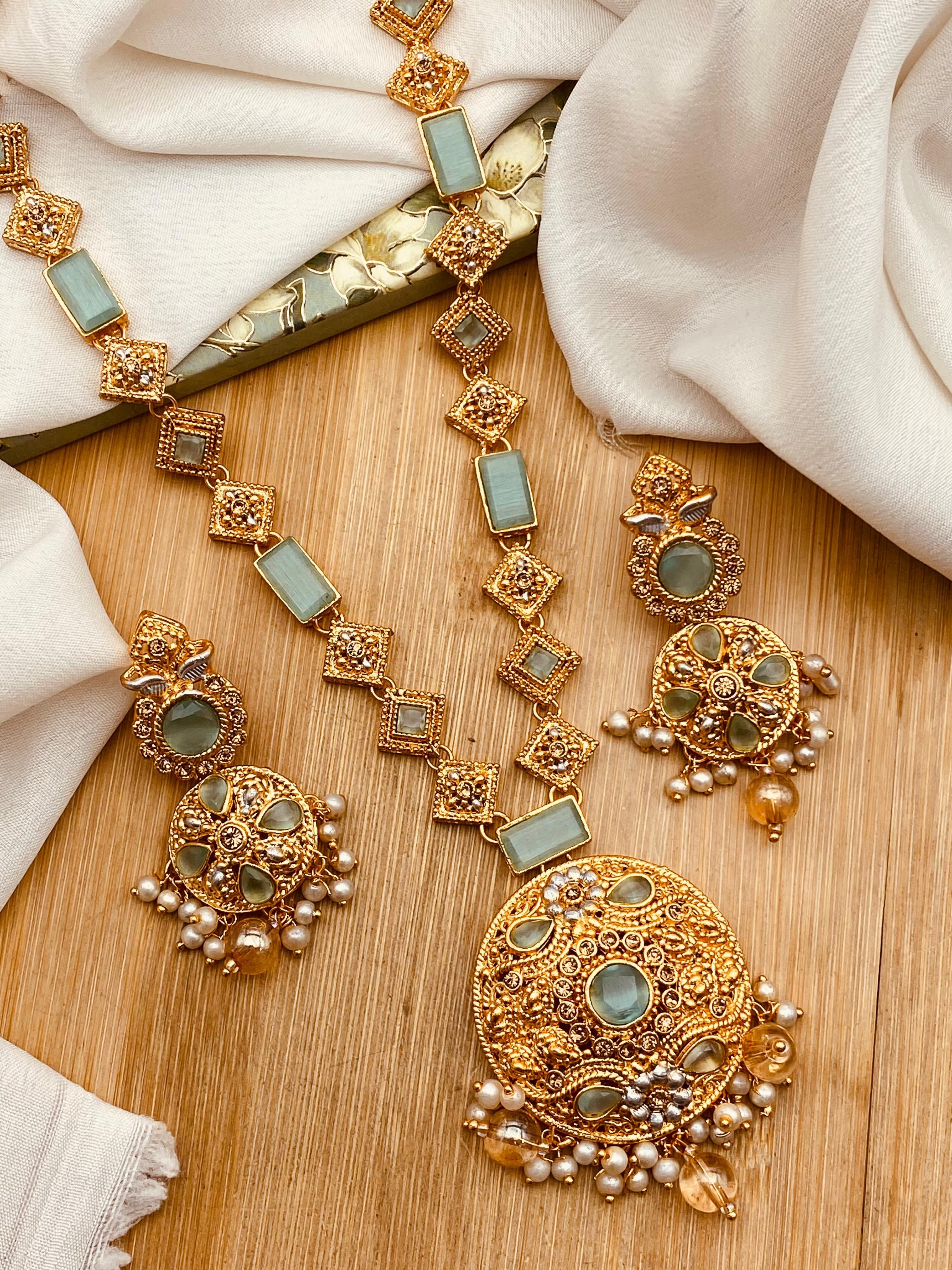 Latest Style Egyptian Mala With Earring NJ-1503 Nayab Jewellery