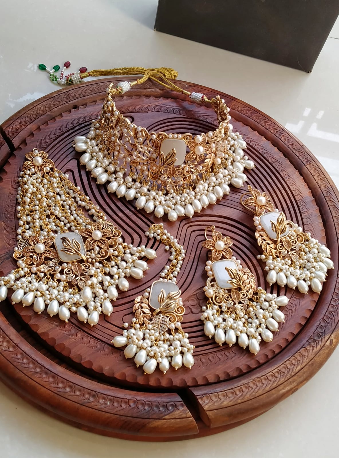 Designer Hand Made 5 pcs Bridal set-2075 Nayab Jewellery