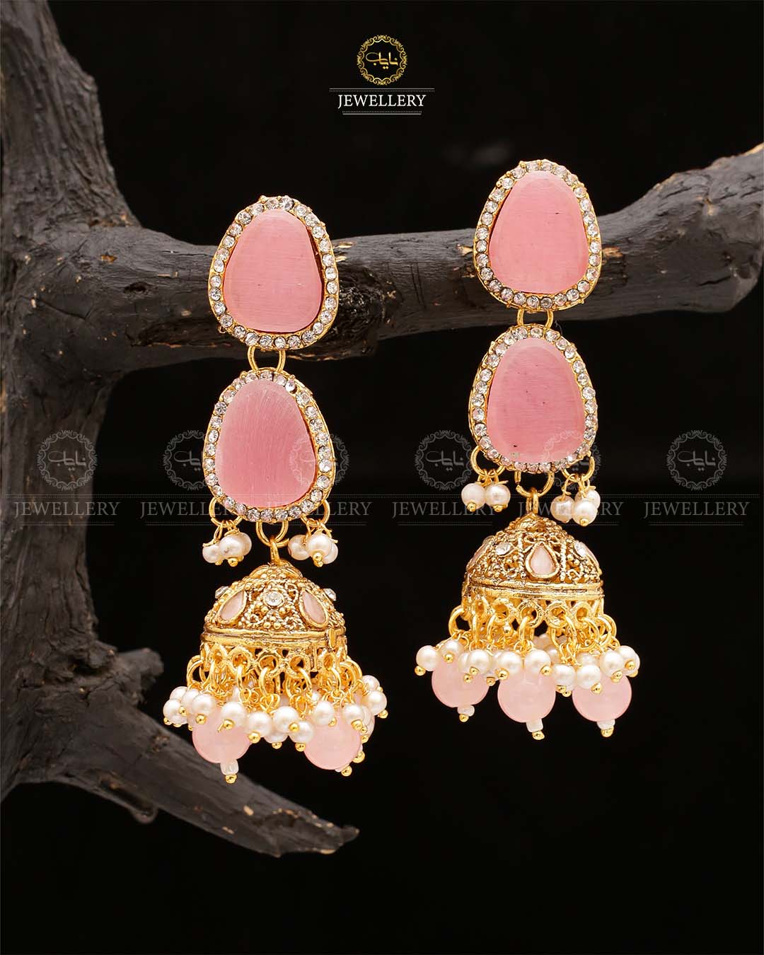 Shahi Long Jhumka-2563-Golden Nayab Jewellery
