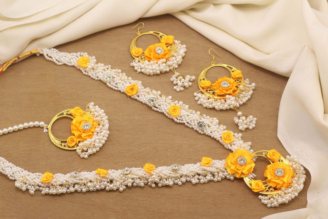 Mehndi/Mayo 4 pcs  Mala set-2543 Nayab Jewellery