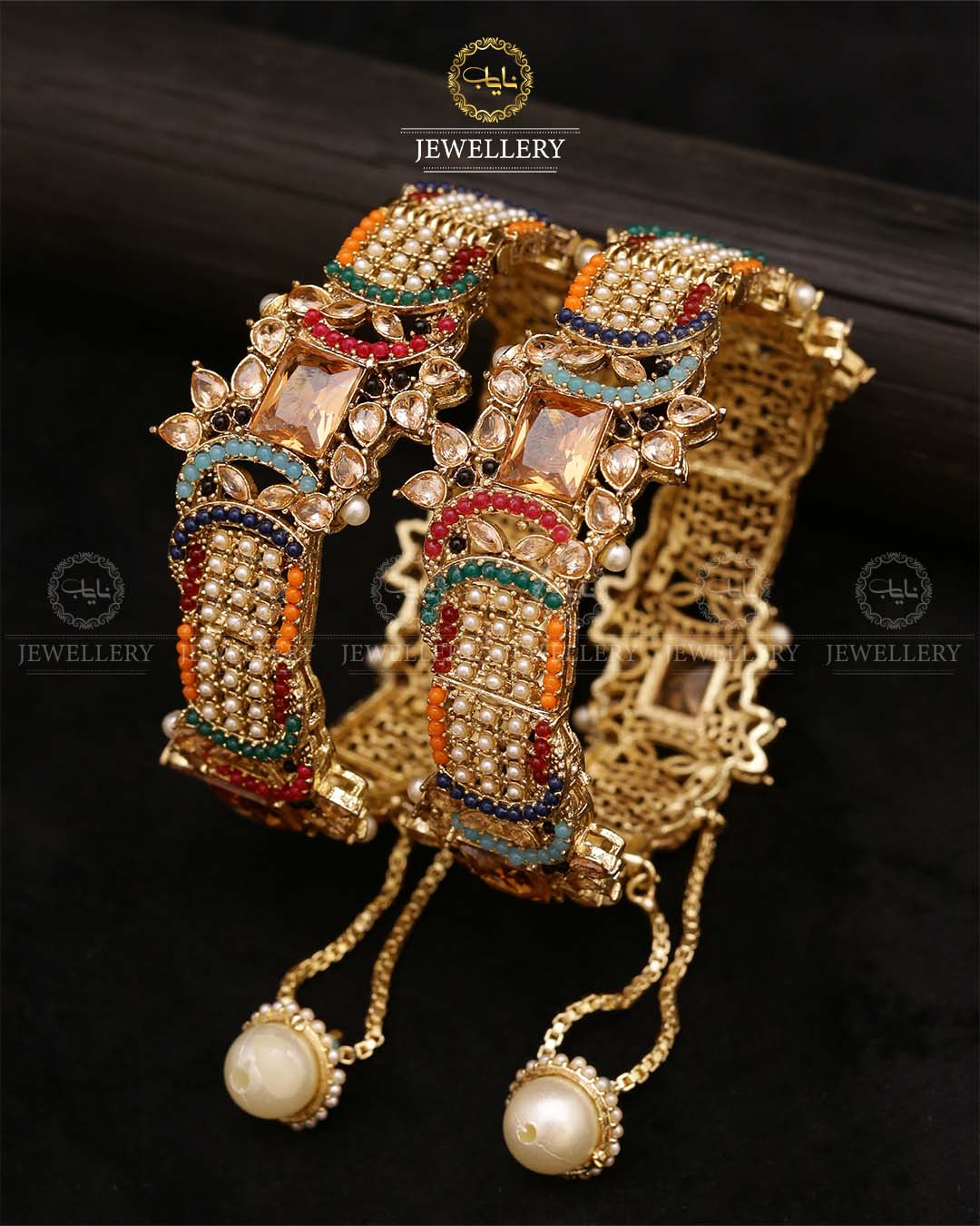 Abiha Noratan Openable Bangles (pair)-2709 Nayab Jewellery