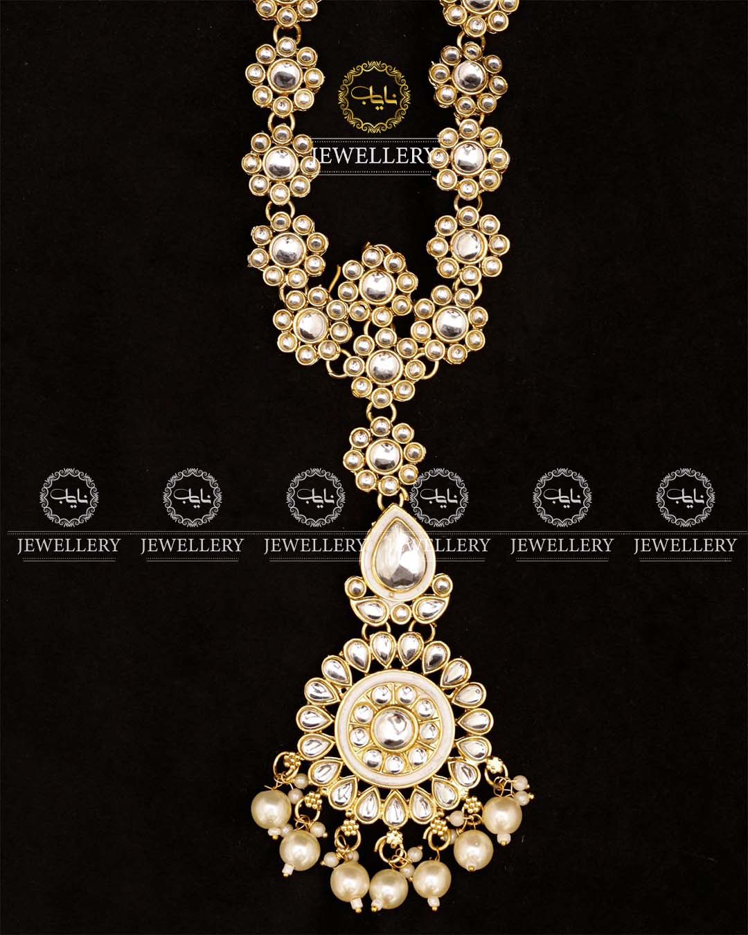 Indian Dubi Kundan 7 pcs Birdal Set-2719 Nayab Jewellery