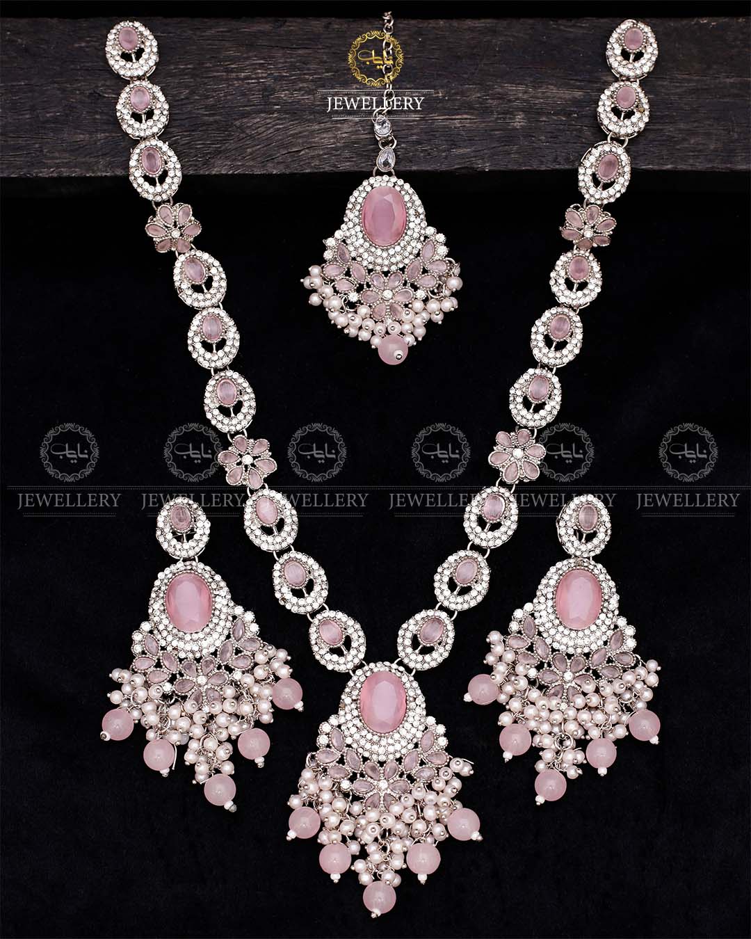 Noor E Jahan Mala set-2561-Silver Nayab Jewellery