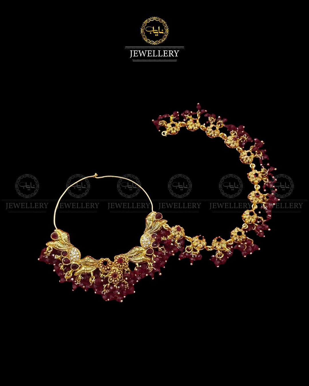 Designer Bridal Nose Ring (Nath)-2837