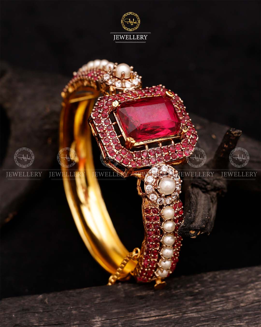 Zirconia Openable Bracelet (Each)-2613 Nayab Jewellery