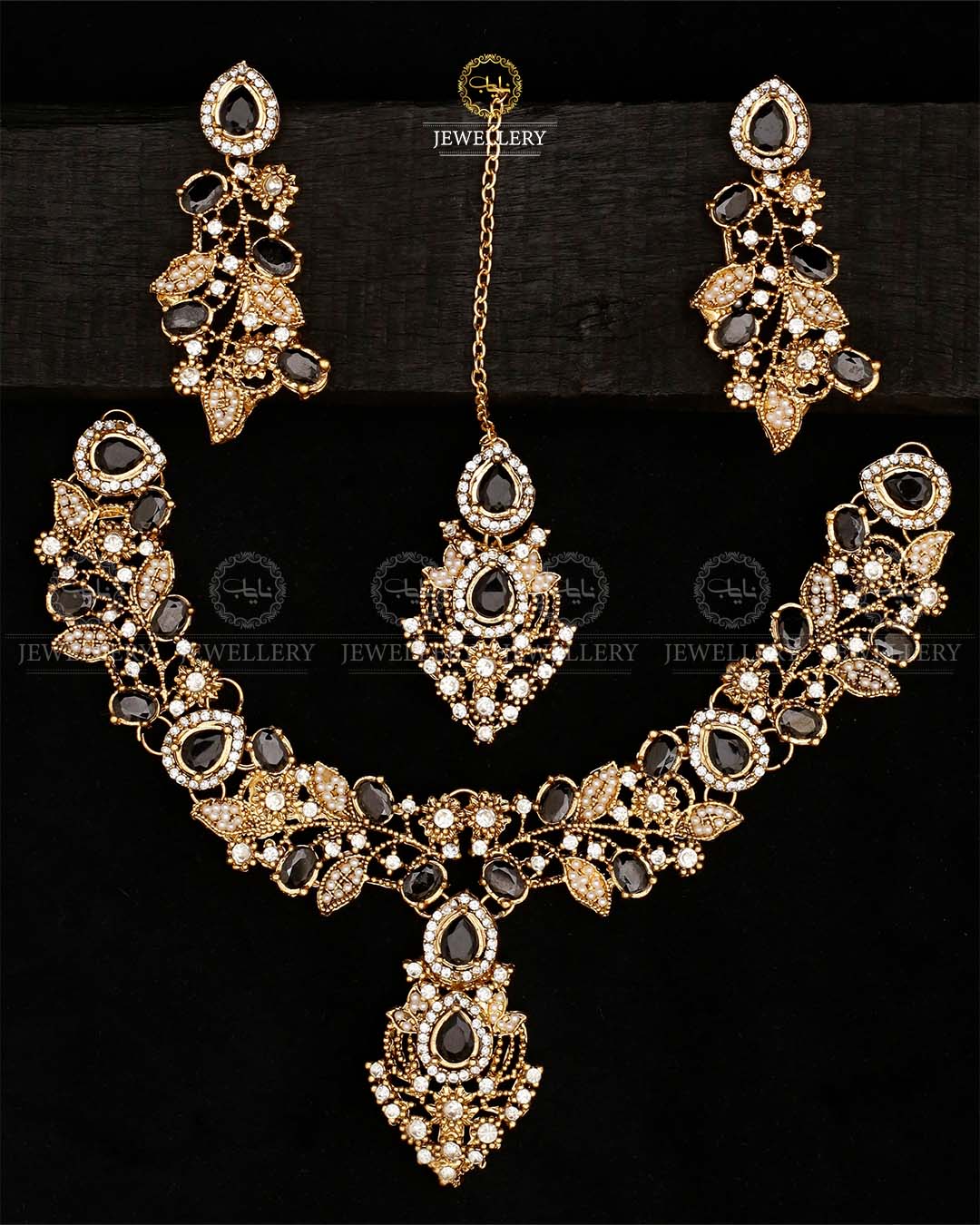 Turkish Necklace set-2570-Golden Nayab Jewellery