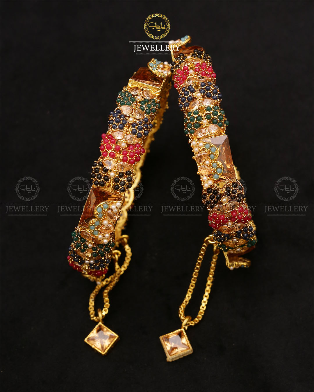 Bilqees Noratan Bangles (pair)-2680 Nayab Jewellery