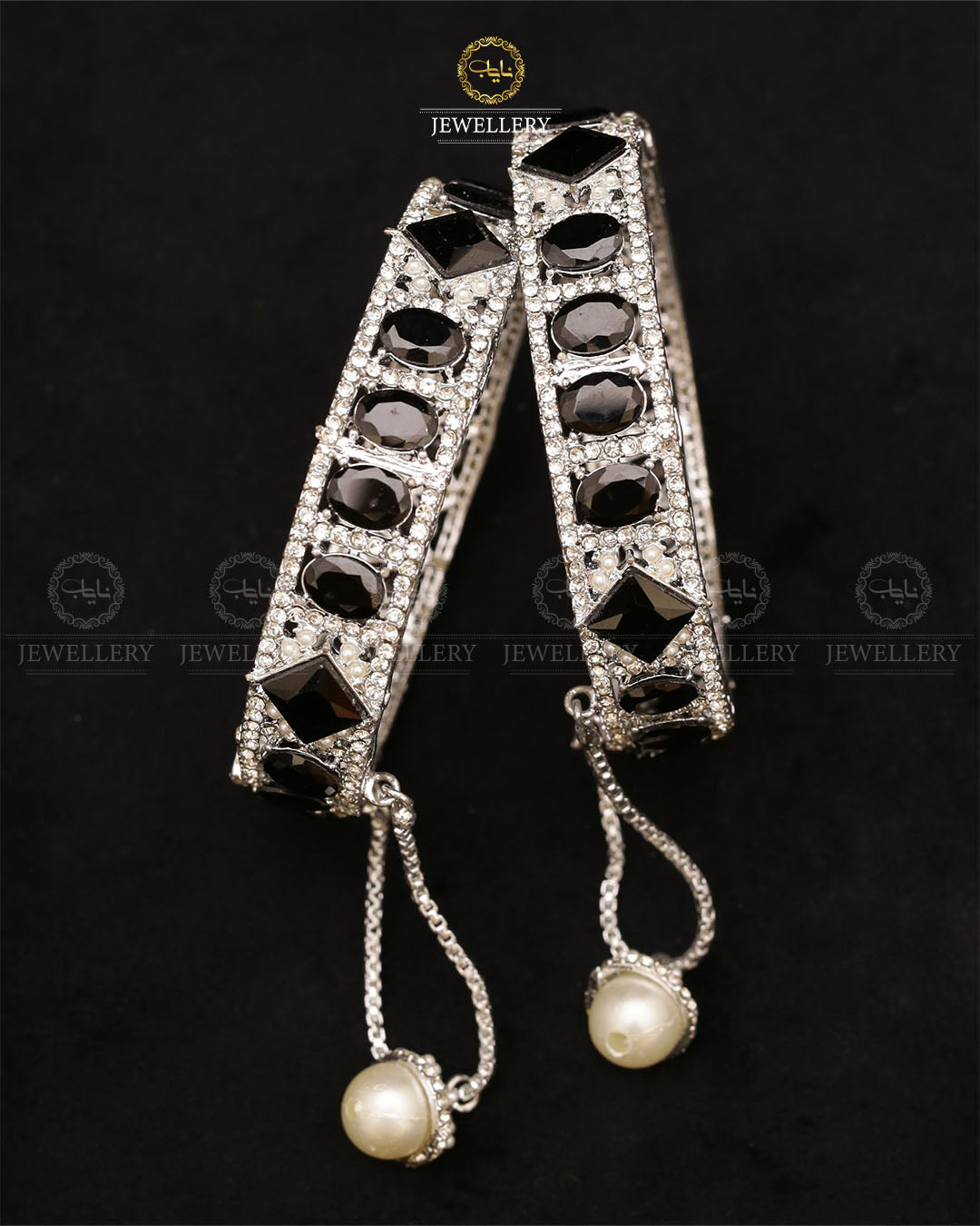 Faiqa Zirconia bangles (pair)-2679 Nayab Jewellery