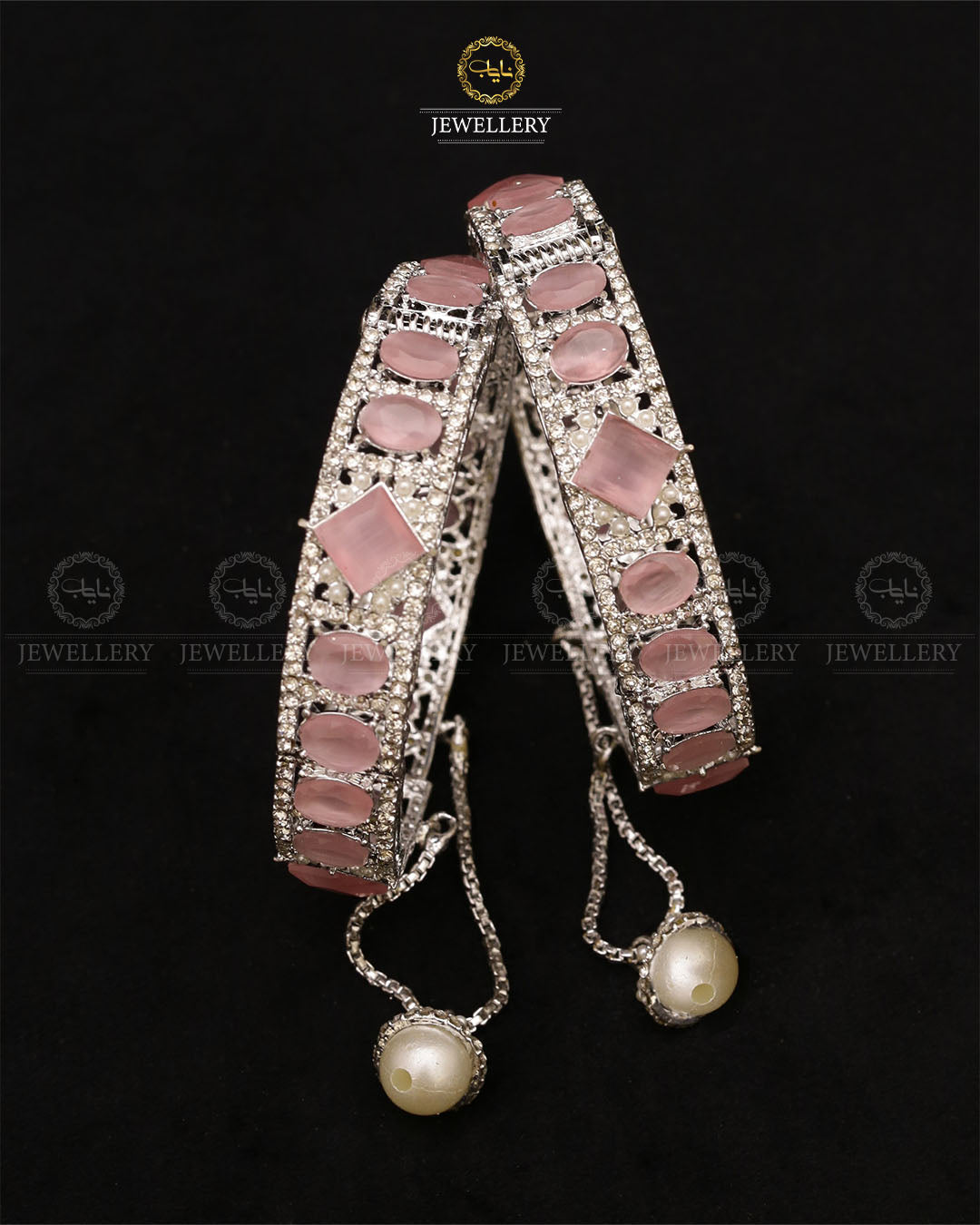 Faiqa Zirconia bangles (pair)-2679 Nayab Jewellery