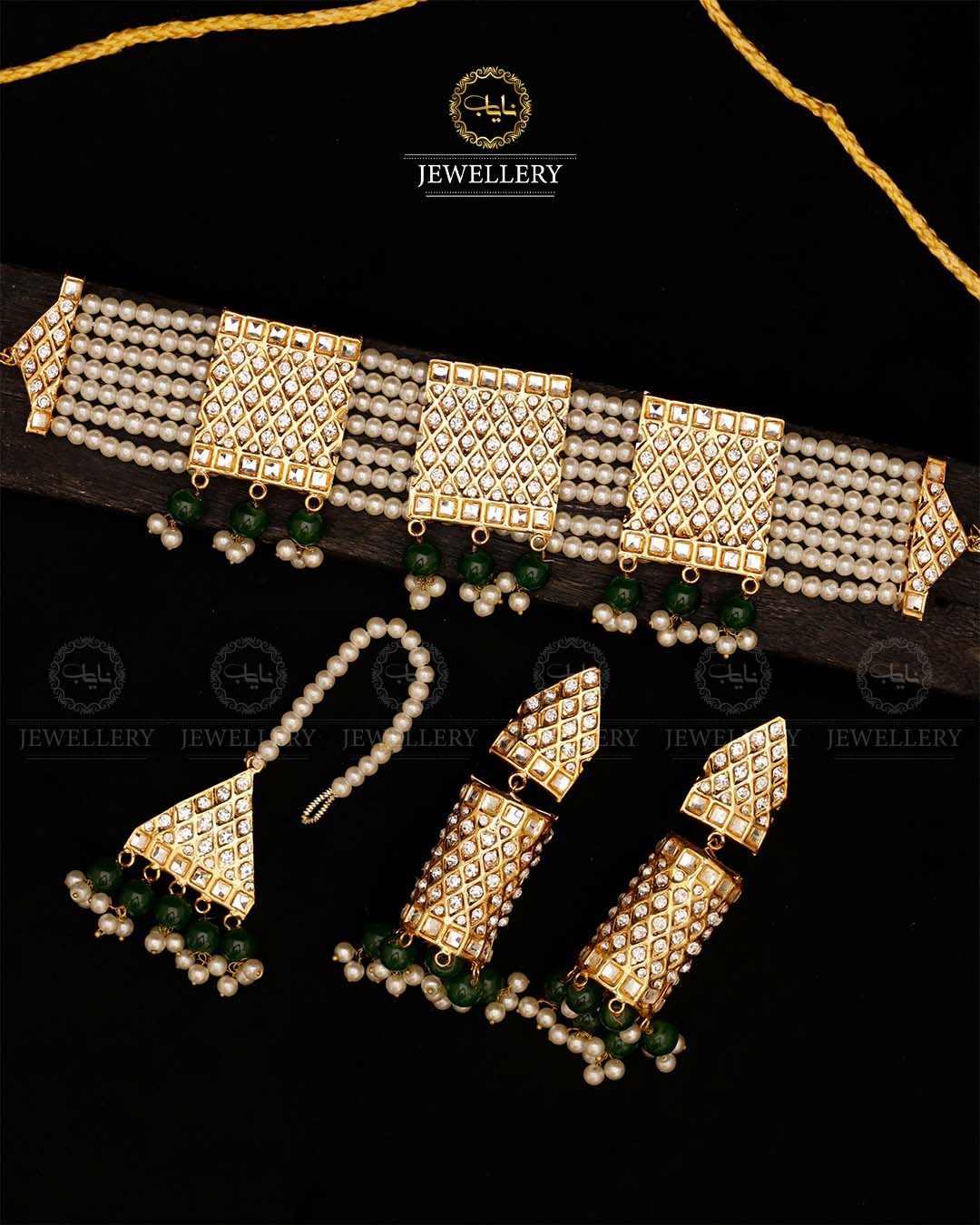 Thappa kundan Chokar with jhumka-2827